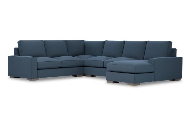 Edgewater Elite Blue Medium Right Chaise Sectional