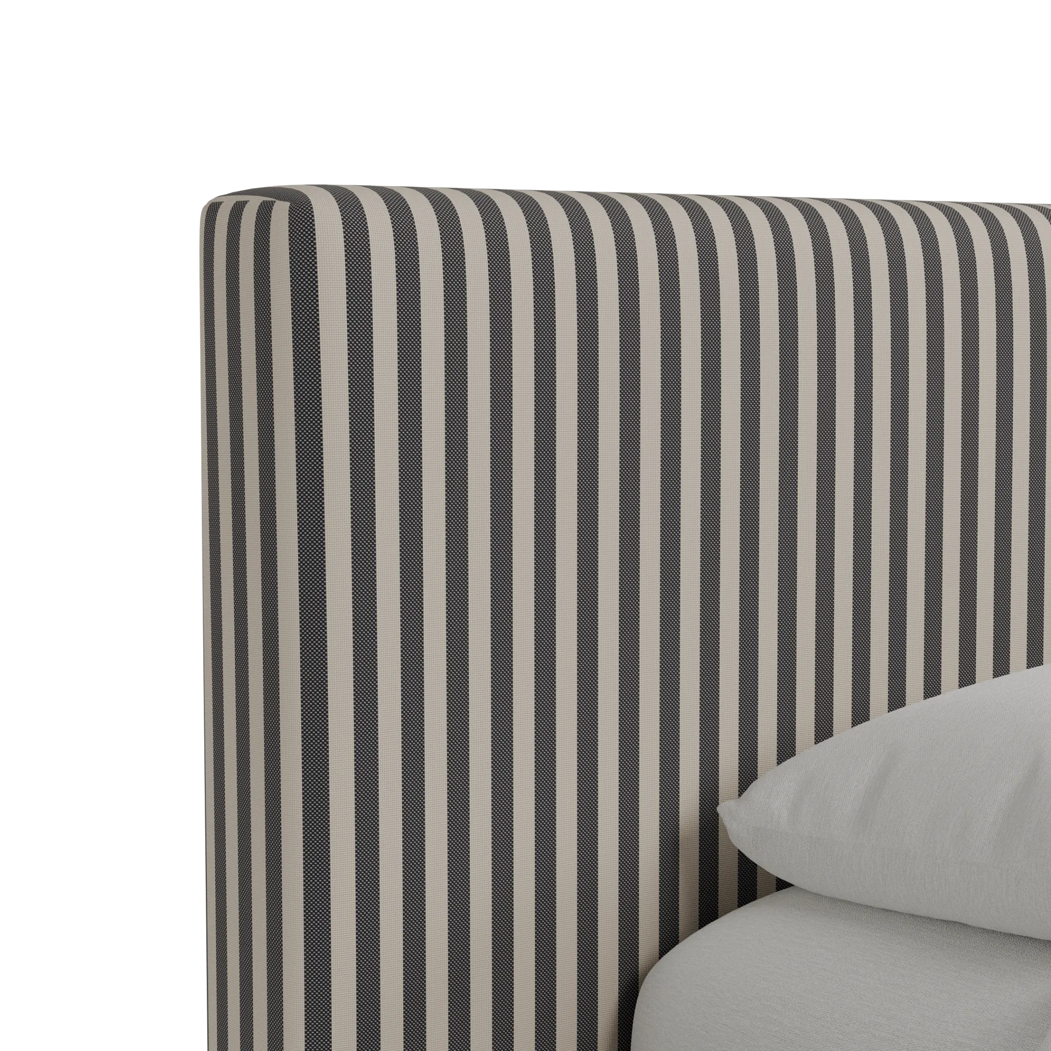 Grayton Sea Lane Dark Blue 44" Upholstered Platform Bed