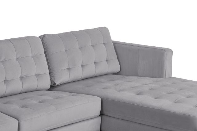 Shae Light Gray Micro Right Chaise Sectional