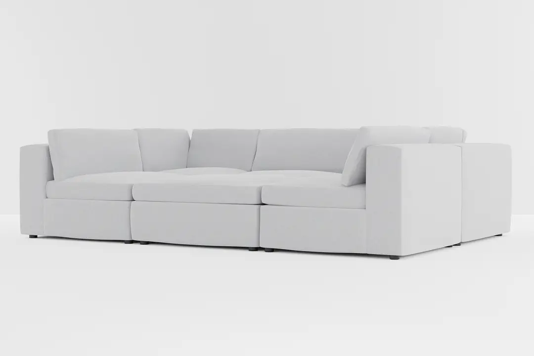 Destin Delray Light Gray Fabric 6-piece Pit Sectional Destin Delray Light Gray Fabric 6-piece Pit Sectional