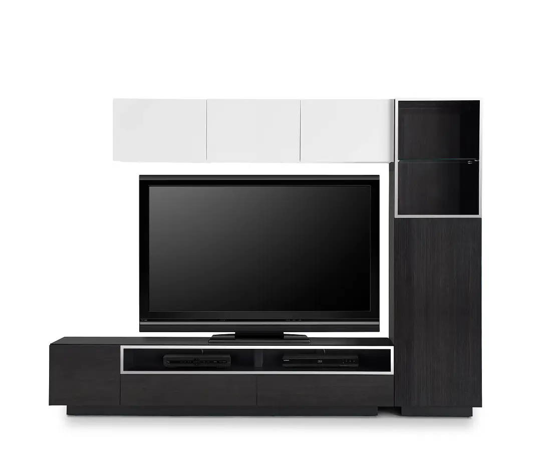 Vancouver 108" Dark Tone White 5-piece Right Modular Wall Vancouver 108" Dark Tone White 5-piece Right Modular Wall