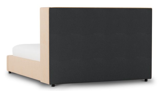 Captiva Merino Taupe 48" Upholstered Shelter Bed