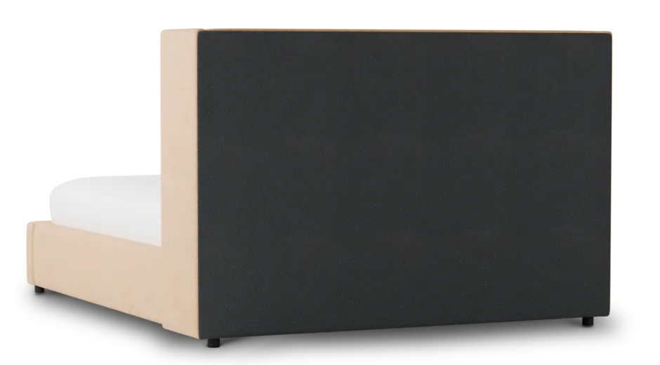 Captiva Merino Taupe 48" Upholstered Shelter Bed