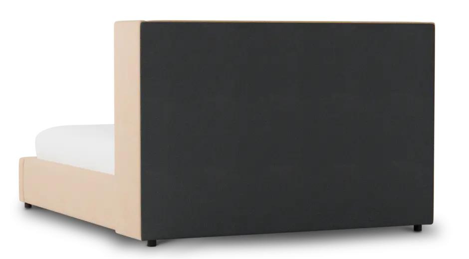 Captiva Merino Taupe 48" Upholstered Shelter Bed Captiva Merino Taupe 48" Upholstered Shelter Bed