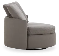 Orbit Gray Micro Swivel Accent Chair