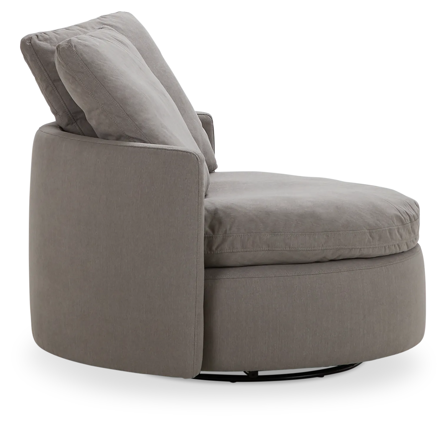 Orbit Gray Micro Swivel Accent Chair