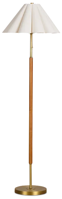 Oskar Gold Metal Floor Lamp