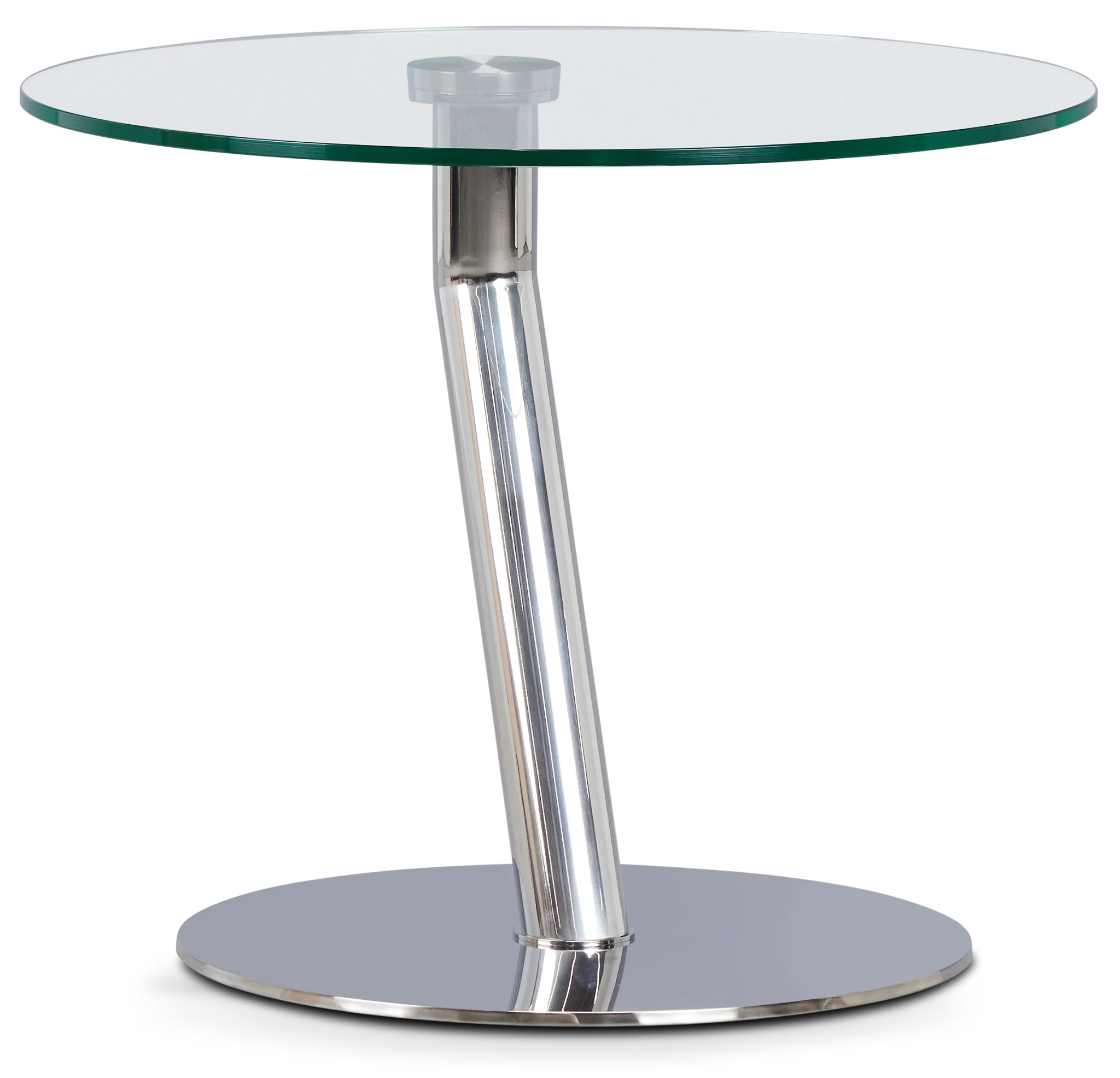 Brooks Glass Round End Table