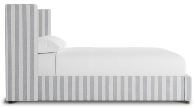 Captiva Sea Lane Dark Blue 48" Upholstered Shelter Bed