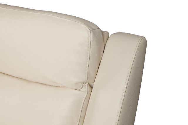 Walker Ivory Lthr/vinyl Power Recliner With Power Headrest
