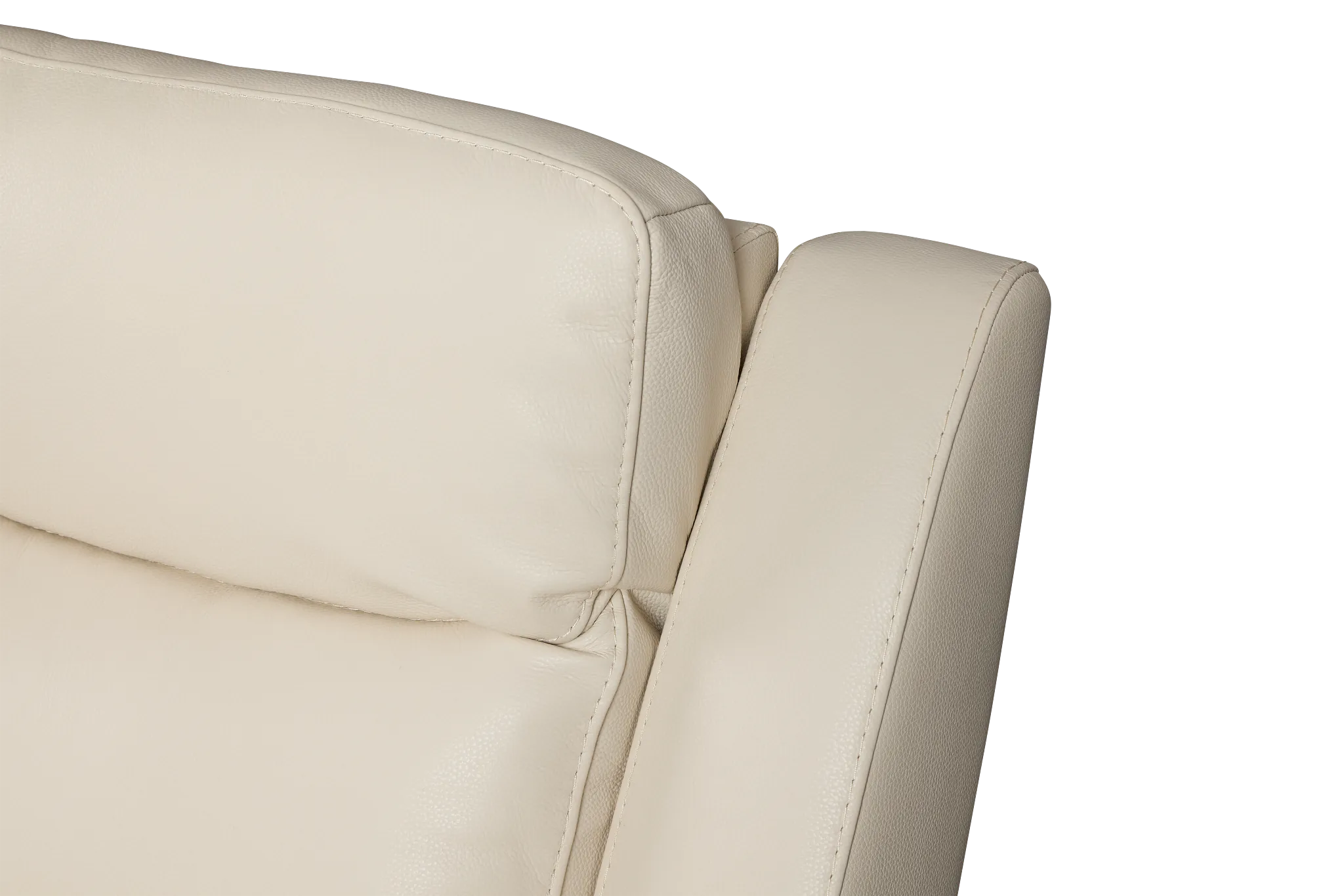 Walker Ivory Lthr/vinyl Power Recliner With Power Headrest
