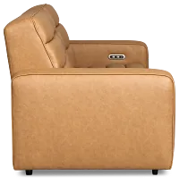 Sawyer Light Brown Micro 3-piece Modular Power Sofa