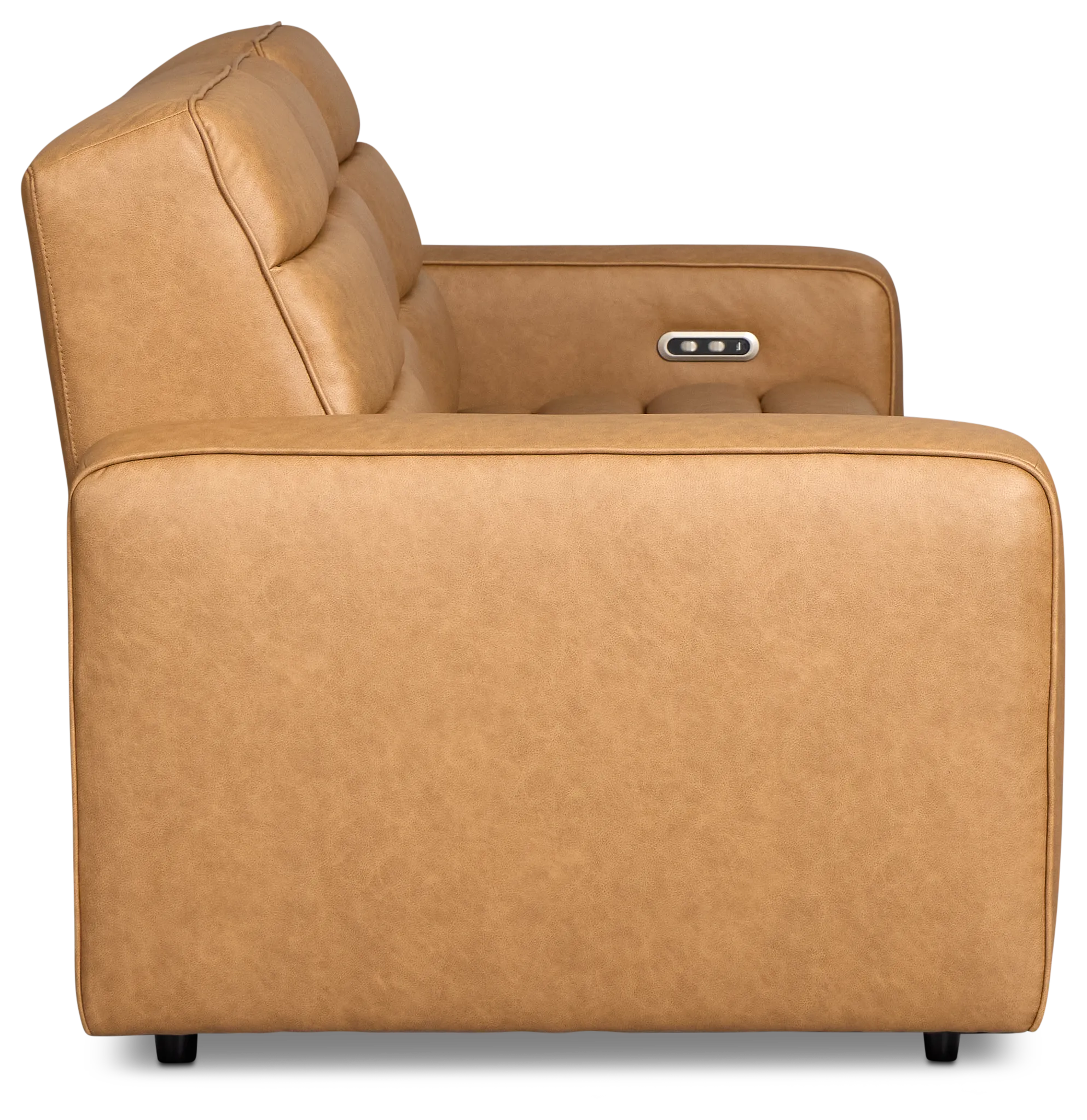 Sawyer Light Brown Micro 3-piece Modular Power Sofa