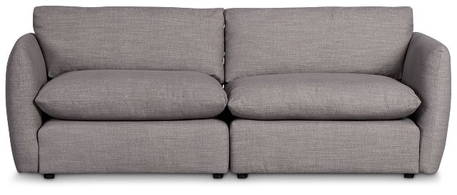 Serena Gray Fabric 2-piece Modular Sofa