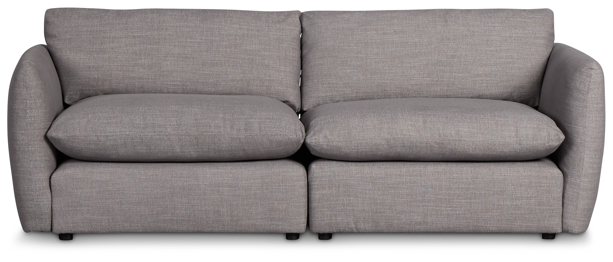 Serena Gray Fabric 2-piece Modular Sofa