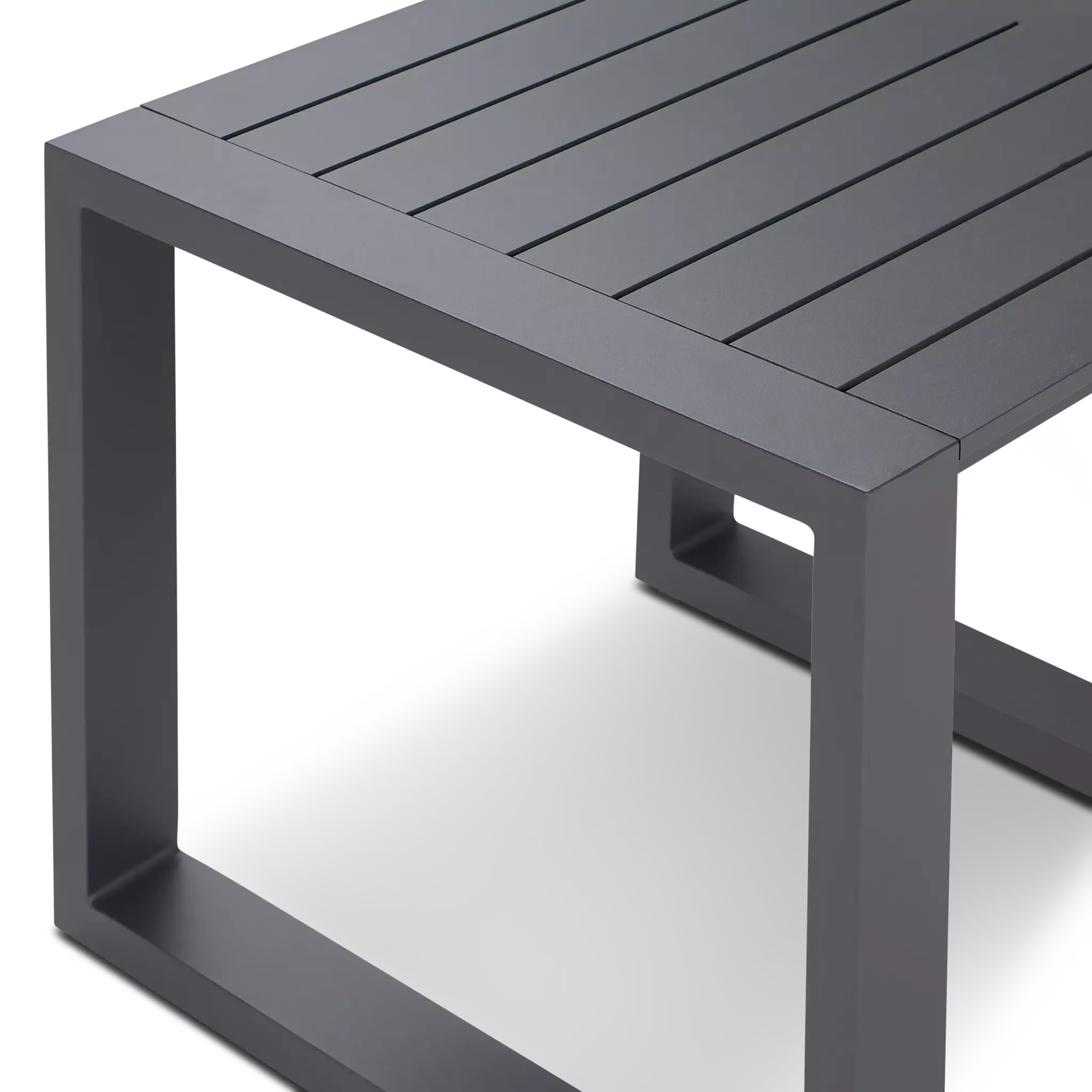 Linear2 Dark Gray Aluminum End Table Linear2 Dark Gray Aluminum End Table