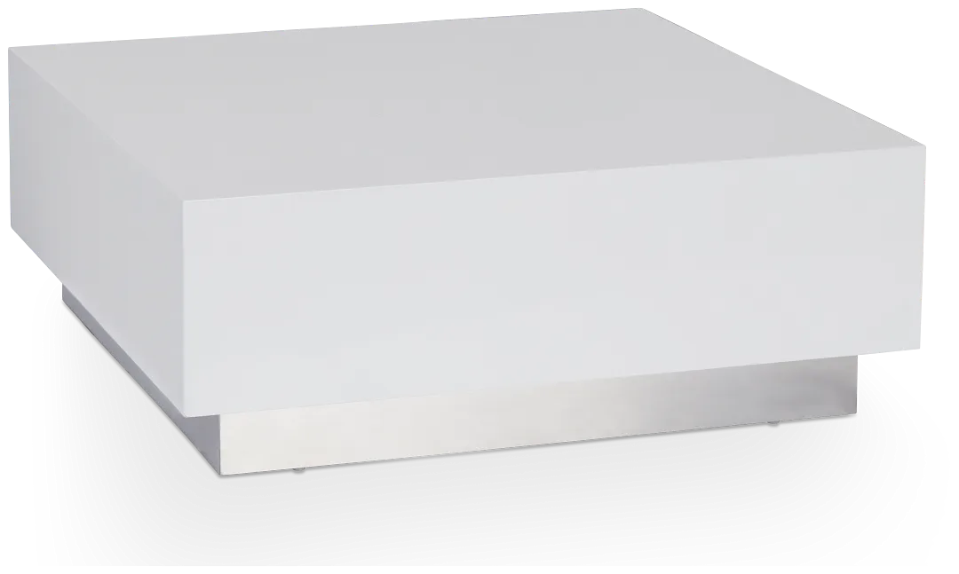Camila White Square Coffee Table