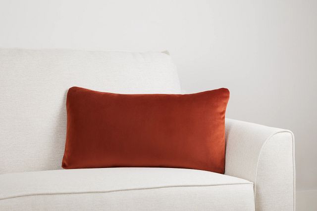 Reign Orange Lumbar Accent Pillow