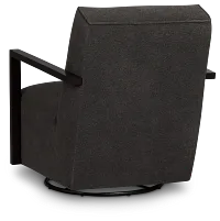 Lucas Dark Gray Fabric Swivel Rocker Glider