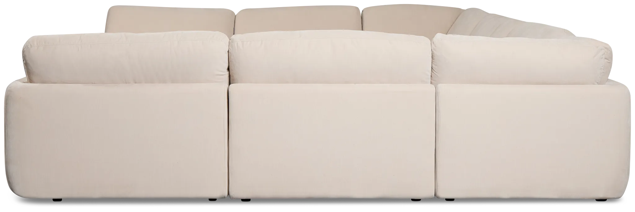 Jules Ivory Velvet 8-piece Modular Sectional