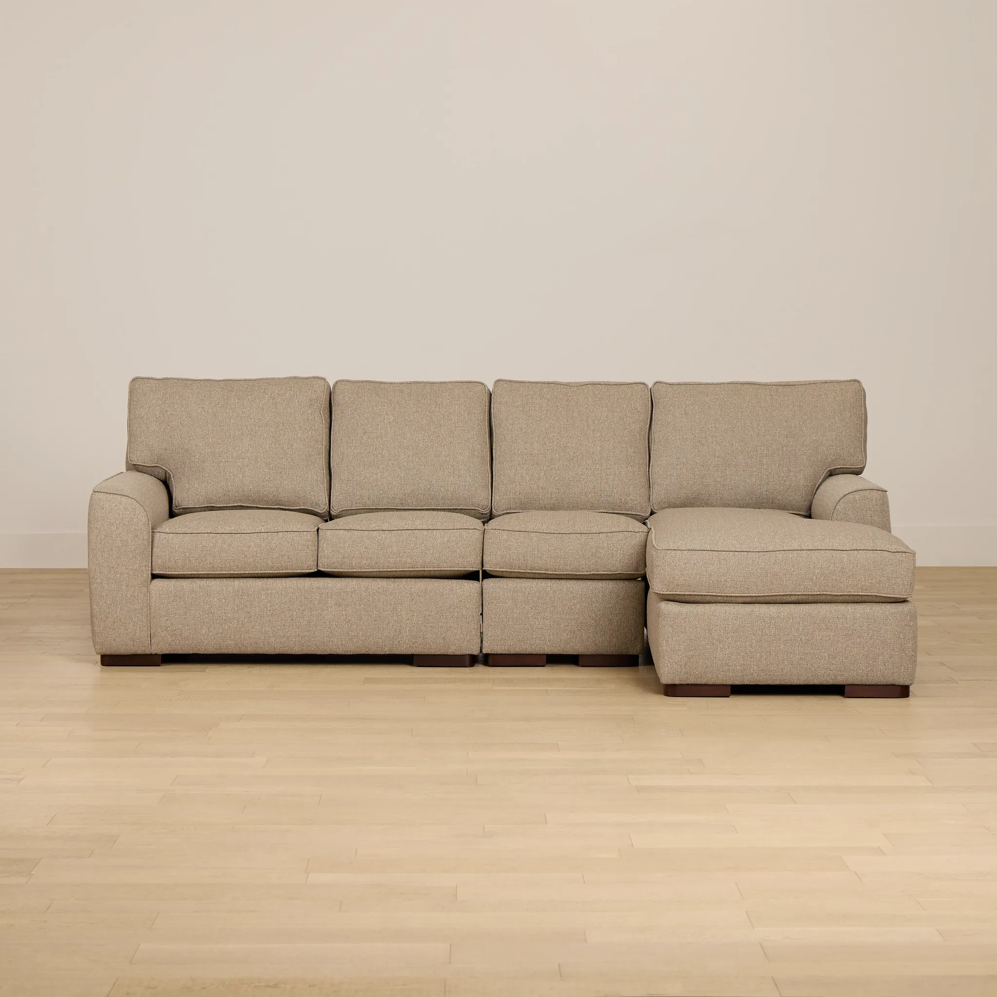Sinclair Brown Fabric Small Right Chaise Sectional
