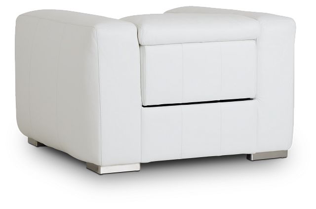 Copa White Leather Power Recliner