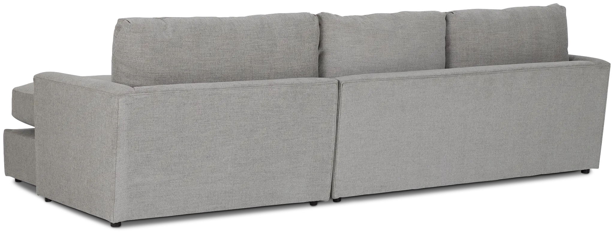 Noah Gray Fabric Right Chaise Sectional Noah Gray Fabric Right Chaise Sectional