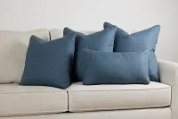 Zeke Light Blue 24" Accent Pillow