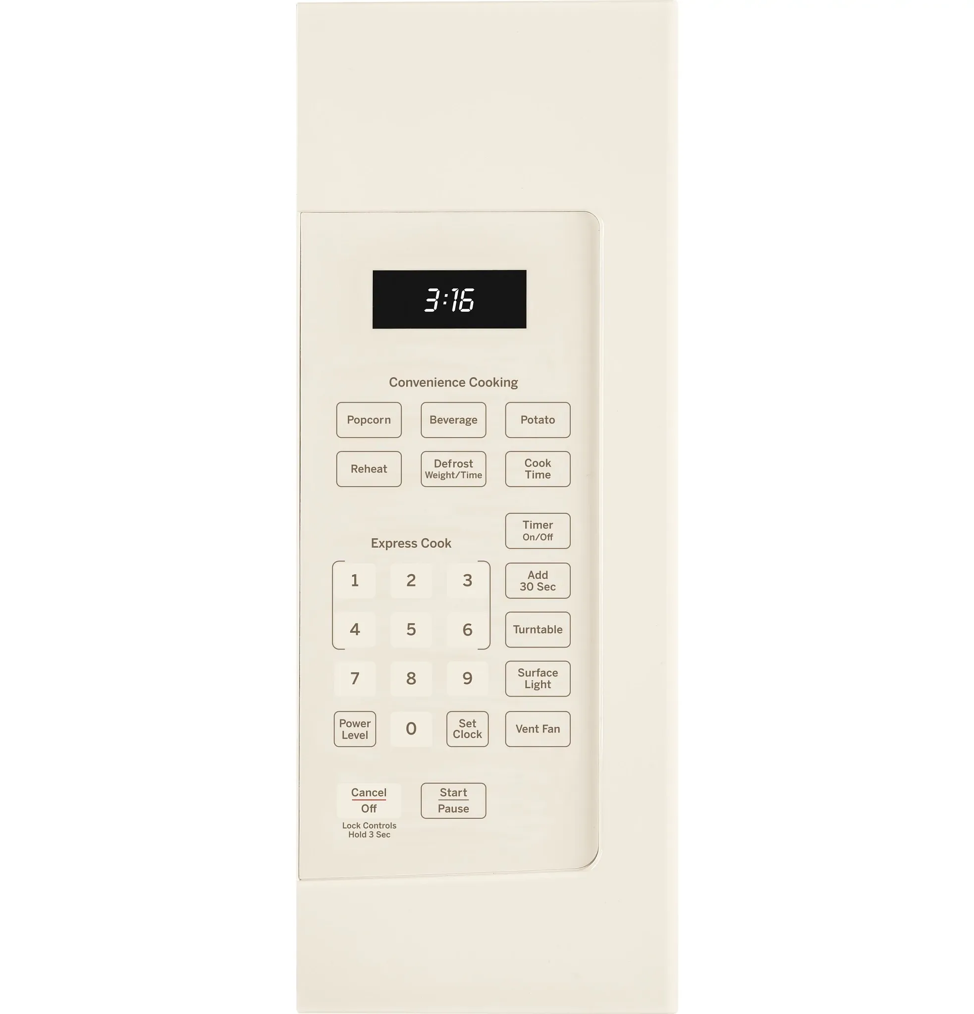 Ge 3160 Series Ivory Over-the-range Microwave
