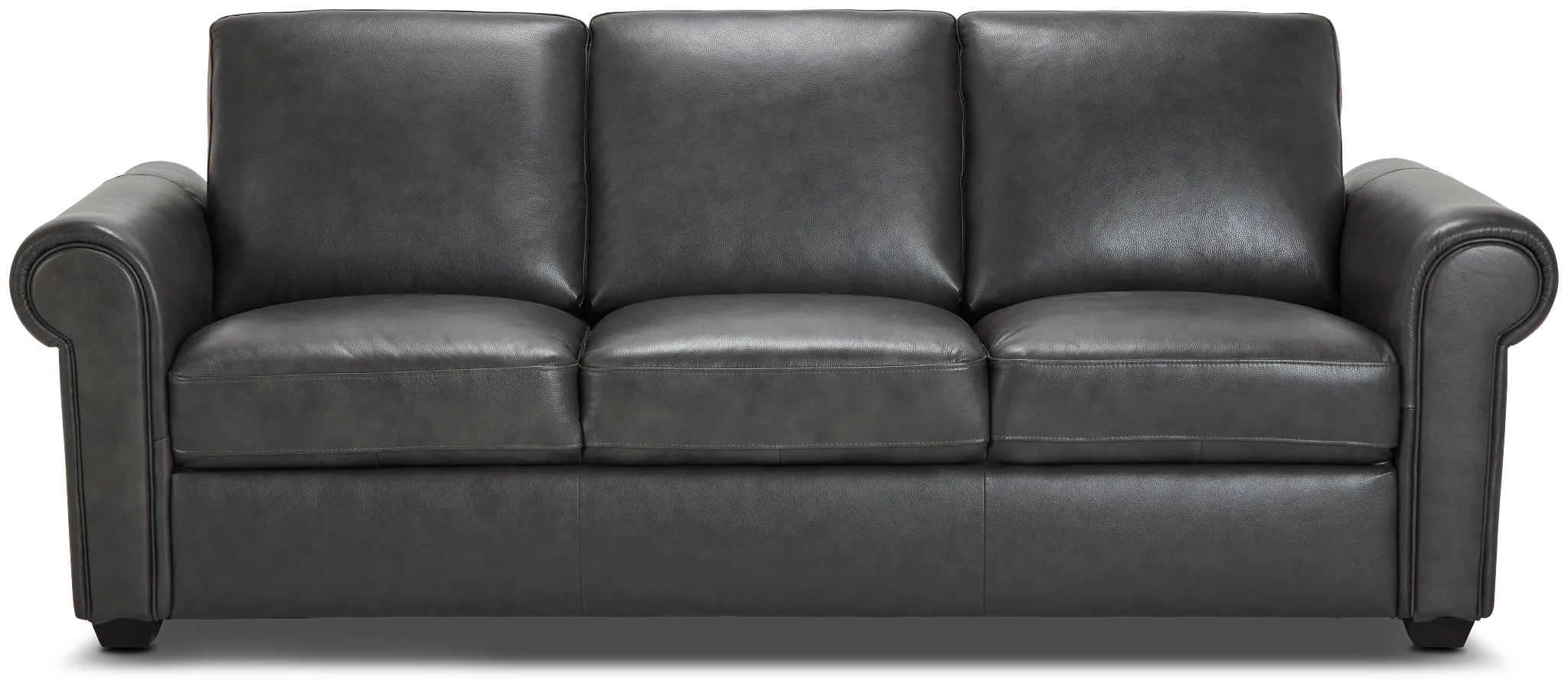 Lincoln Dark Gray Lthr/vinyl Sofa