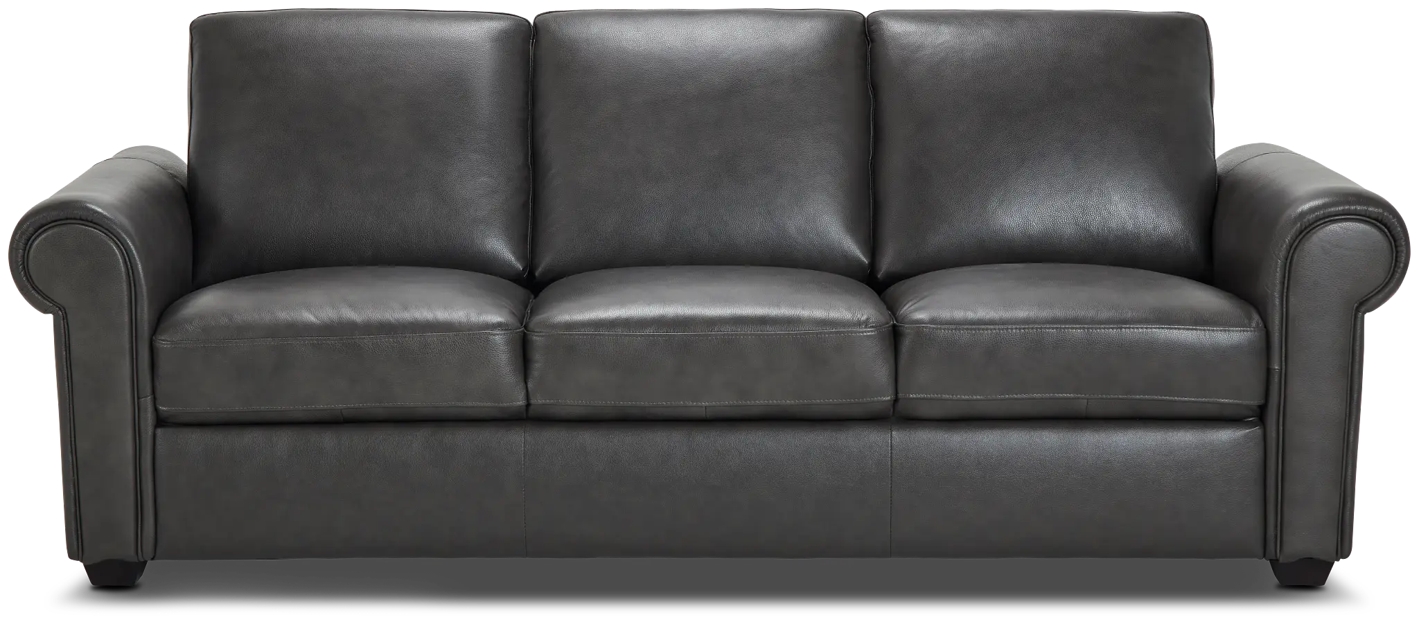 Lincoln Dark Gray Lthr/vinyl Sofa Lincoln Dark Gray Lthr/vinyl Sofa