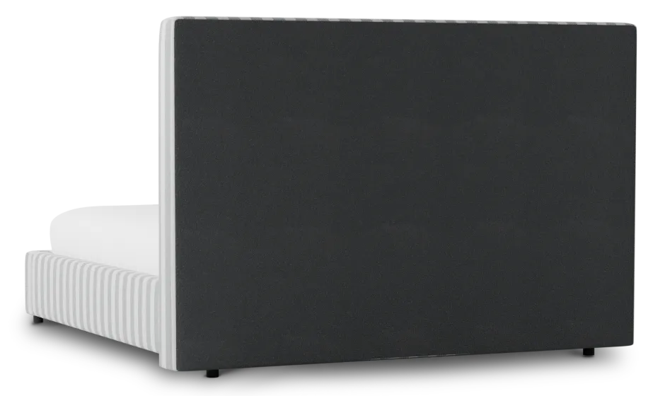 Grayton Sea Lane Dark Blue 54" Upholstered Platform Bed