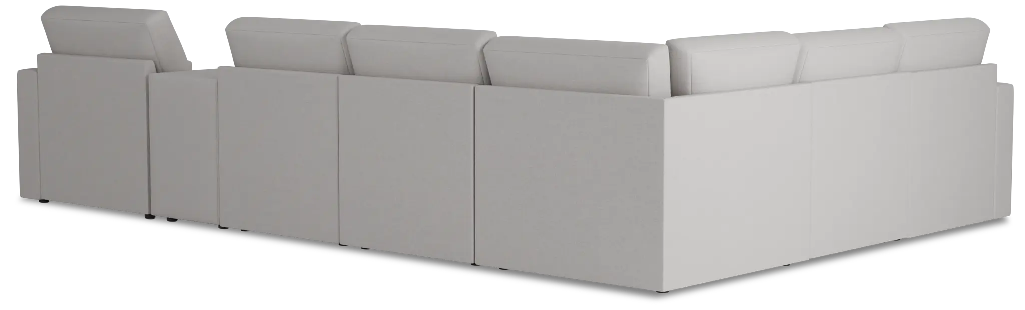 Citymod Light Gray Fabric Large Right Chaise Sectional With Storage Console Citymod Light Gray Fabric Large Right Chaise Sectional With Storage Console