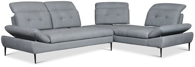 Micah Dark Gray Fabric Right Chaise Sectional