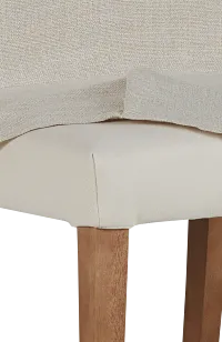 Harbor Light Beige Short Slipcover Chair With Light Tone Leg