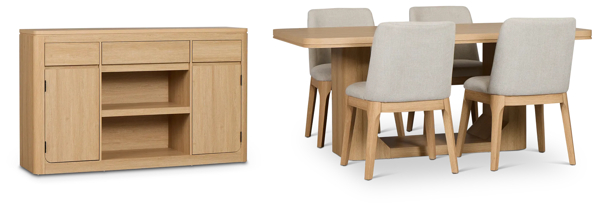 Emory Light Tone Rect Dining Room