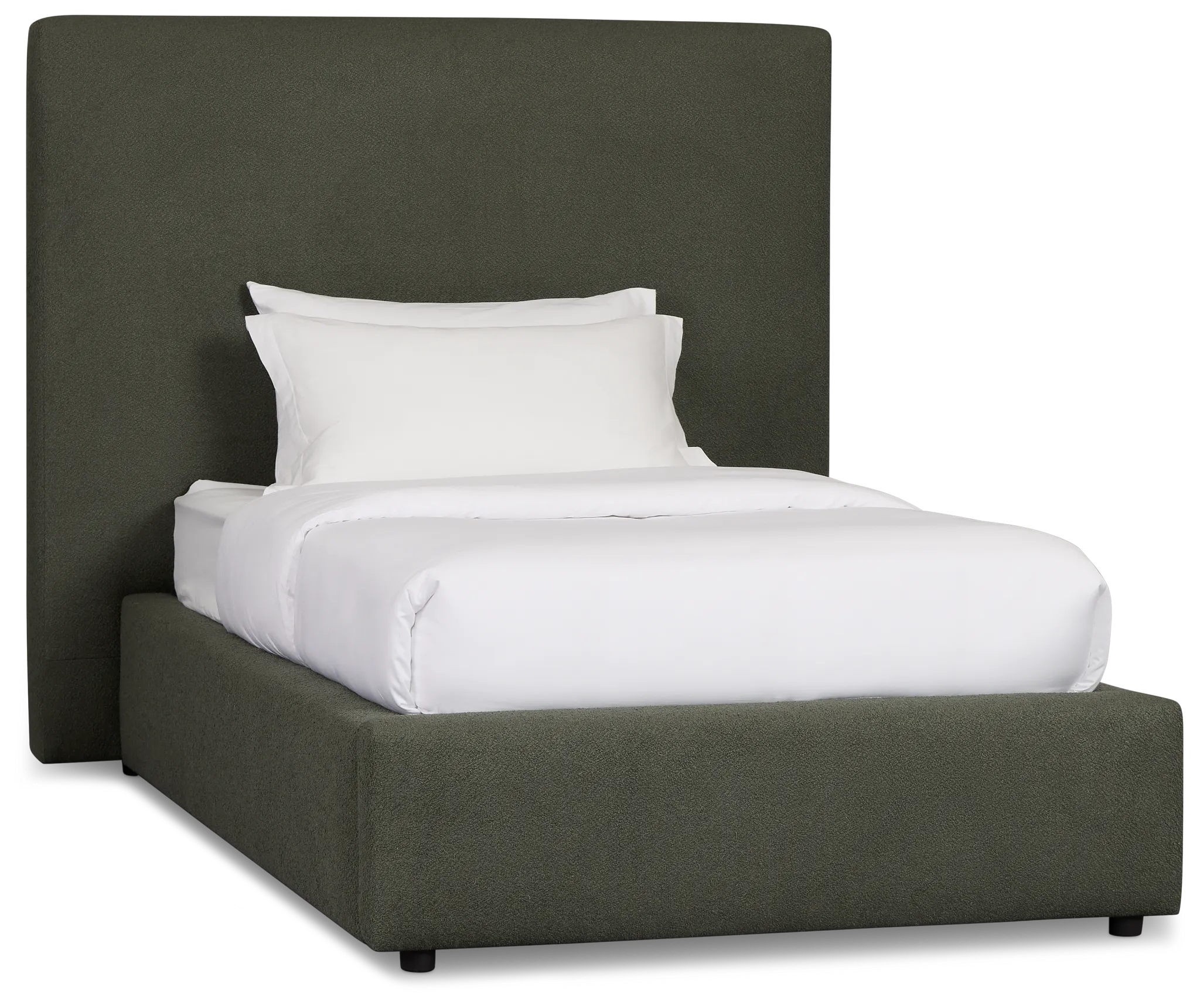 Grayton Sutton Green 54" Upholstered Platform Bed