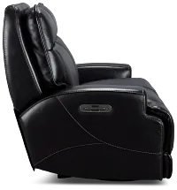Casey Black Lthr/vinyl Power Reclining Sofa