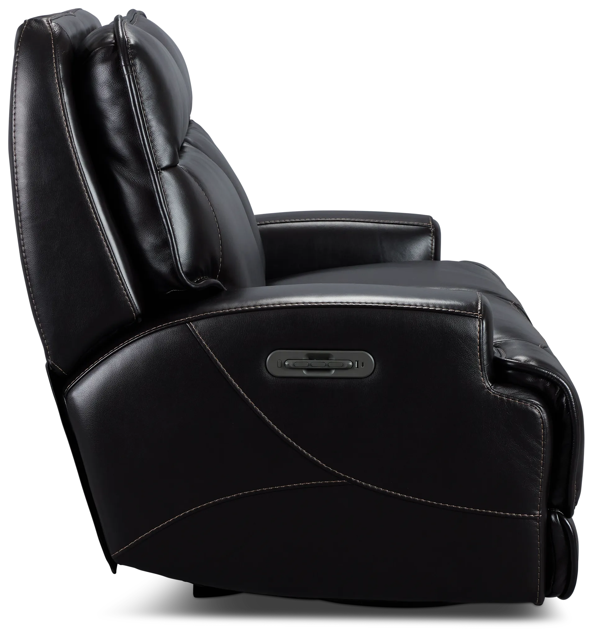 Casey Black Lthr/vinyl Power Reclining Sofa