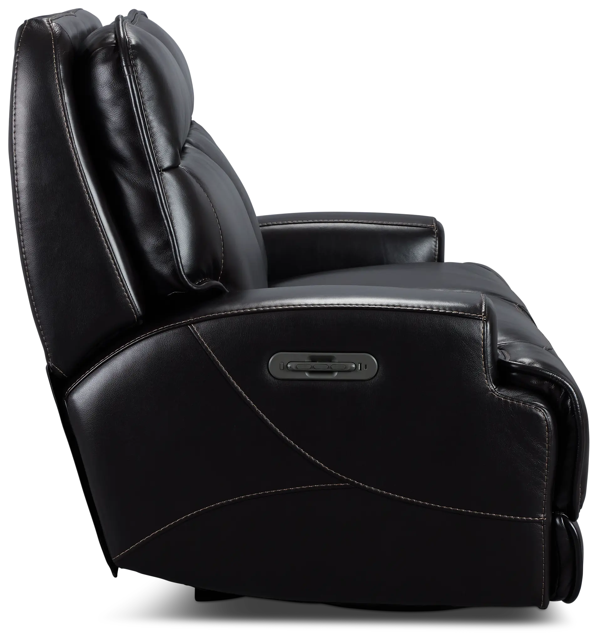 Casey Black Lthr/vinyl Power Reclining Sofa Casey Black Lthr/vinyl Power Reclining Sofa