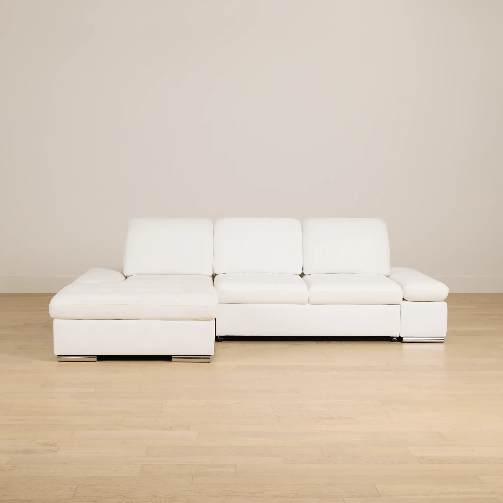 Eden White Micro Left Chaise Sleeper Sectional Eden White Micro Left Chaise Sleeper Sectional