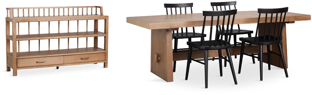 Provo Mid Tone Trestle Dining Room