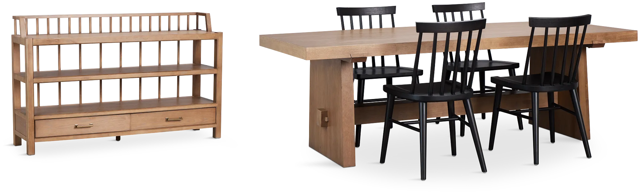 Provo Mid Tone Trestle Dining Room