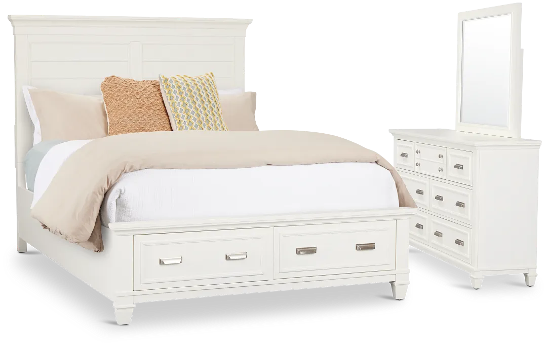 Cape Cod Ivory Panel Storage Bedroom