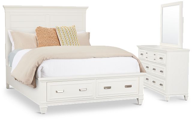 Cape Cod Ivory Panel Storage Bedroom