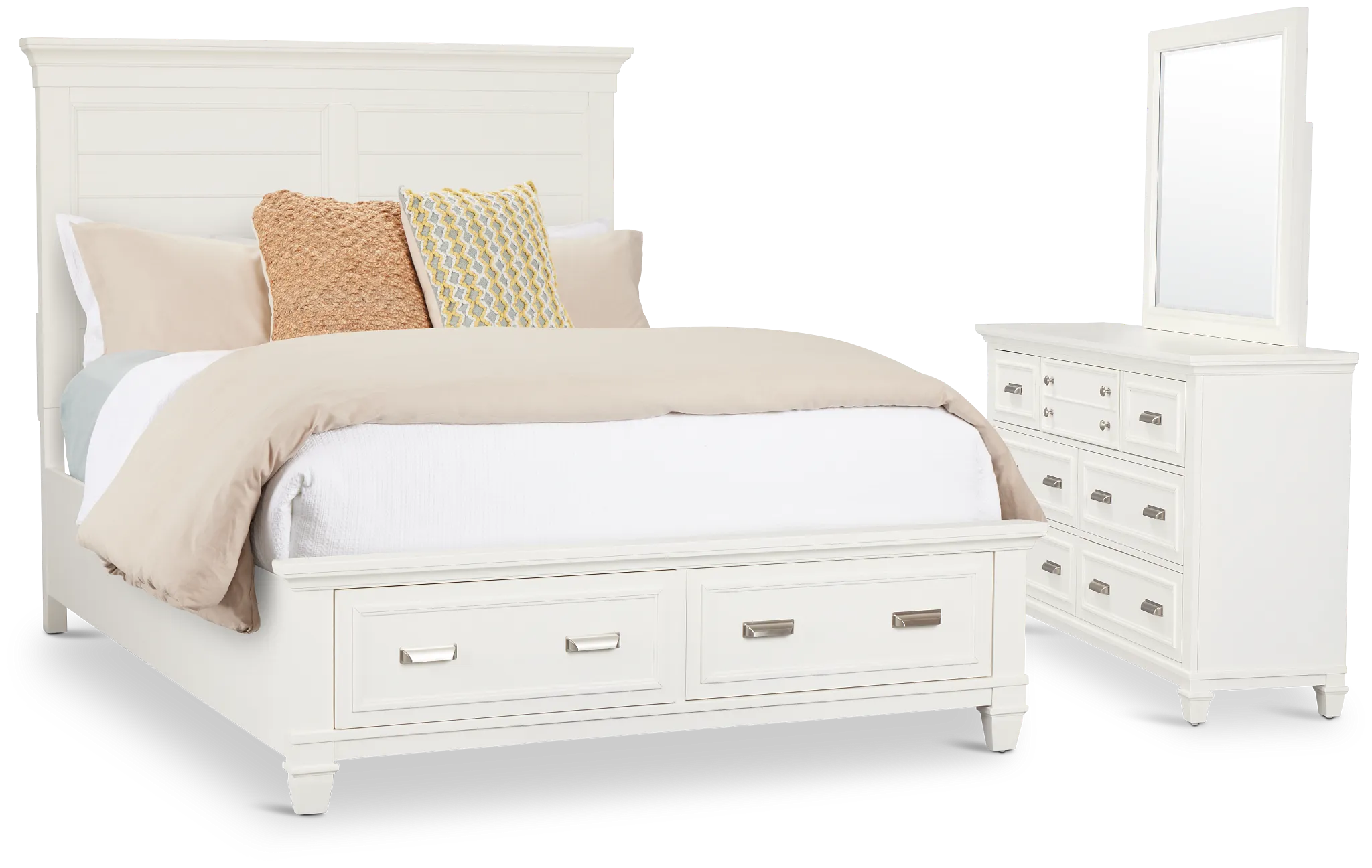 Cape Cod Ivory Panel Storage Bedroom