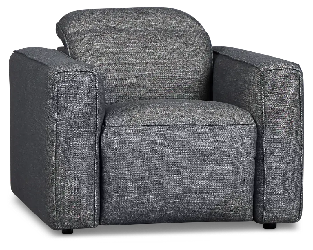 Ryland Dark Gray Fabric Power Recliner With Power Headrest Ryland Dark Gray Fabric Power Recliner With Power Headrest