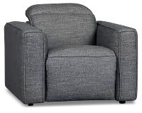 Ryland Dark Gray Fabric Power Recliner With Power Headrest