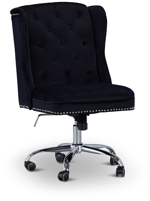 Tori Black Velvet Desk Chair