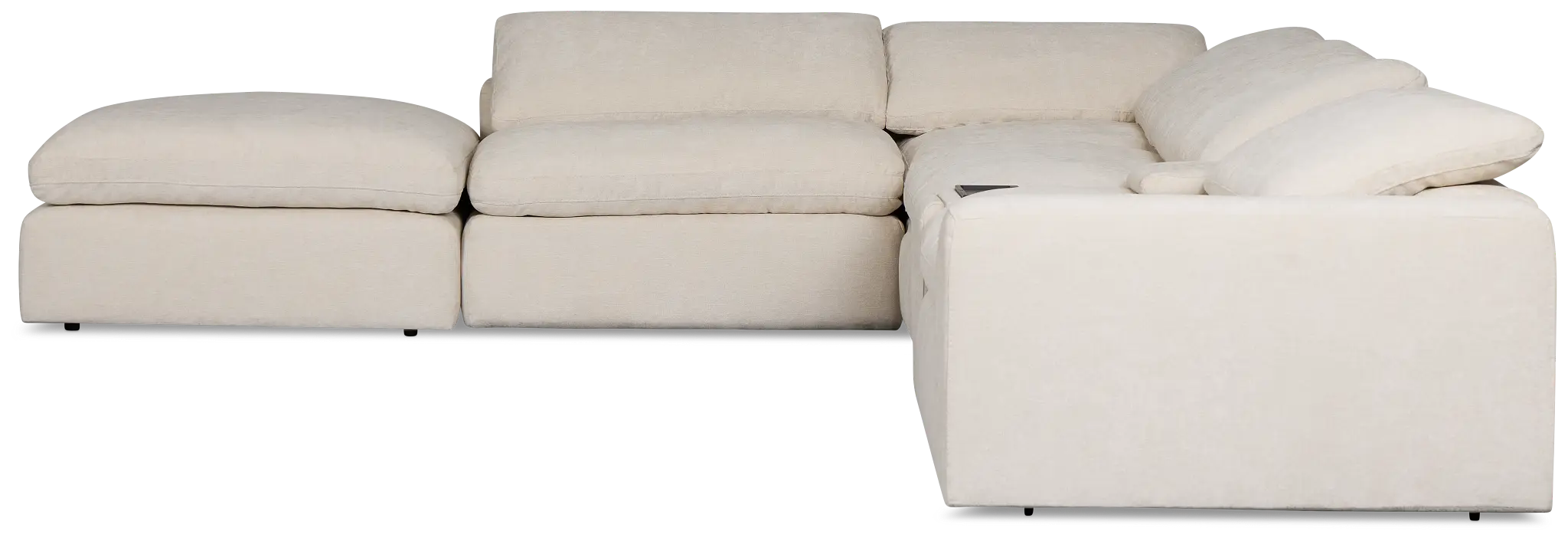 Drift Light Beige Fabric Large Left Bumper Power Reclining Sectional Drift Light Beige Fabric Large Left Bumper Power Reclining Sectional